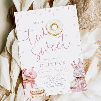 Two Sweet Second Birthday Invitation for Girl Boho