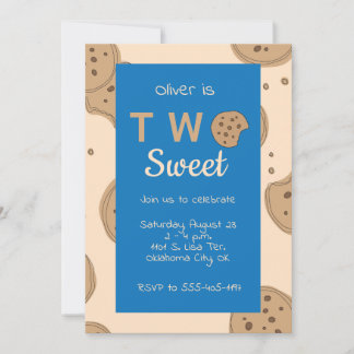 Two Sweet Second Birthday Party Invitation