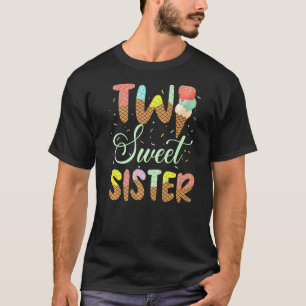 Two Sweet Sister Girls Ice Cream 2nd Bday T-Shirt
