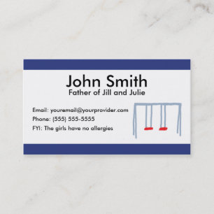 Two Swings Parent Calling Card