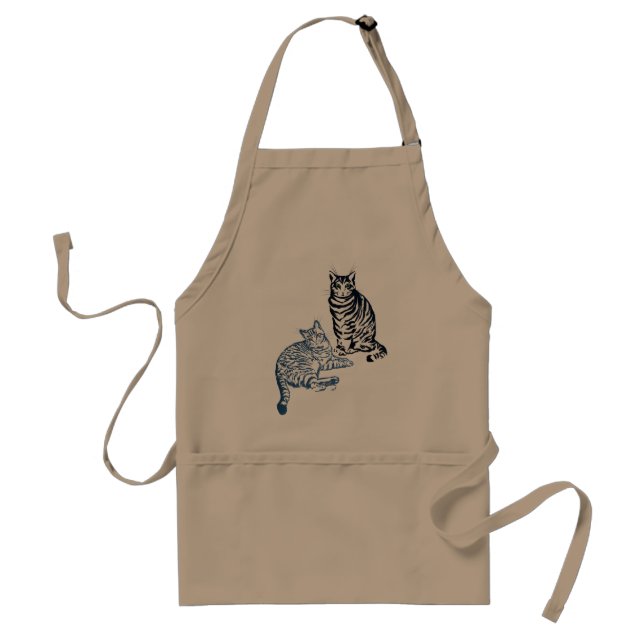 Two Tabby Cats Apron (Front)