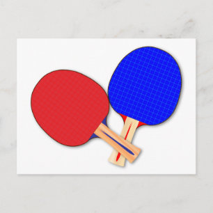 Two Table Tennis Bats Postcard