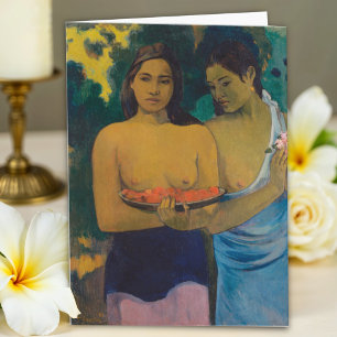 Two Tahitian Women by Paul Gauguin, Art Card