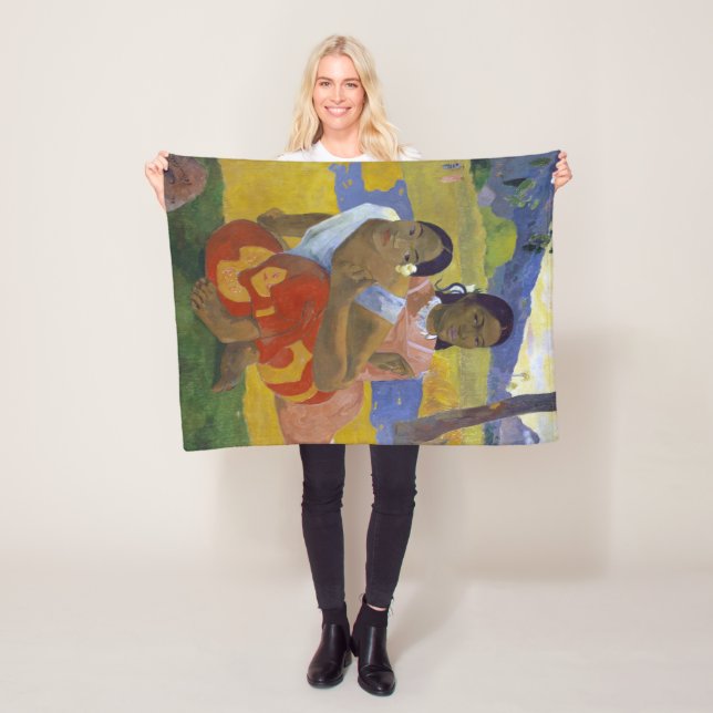 Two Tahitian Women, Gauguin Fleece Blanket (In Situ)