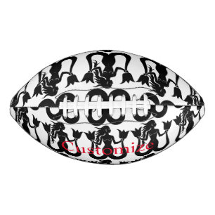  Two-Tail Mermaid Silhouette Thunder_Cove American Football