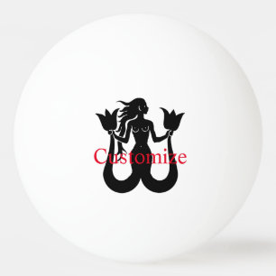 Two-Tail Mermaid Silhouette Thunder_Cove Ping Pong Ball