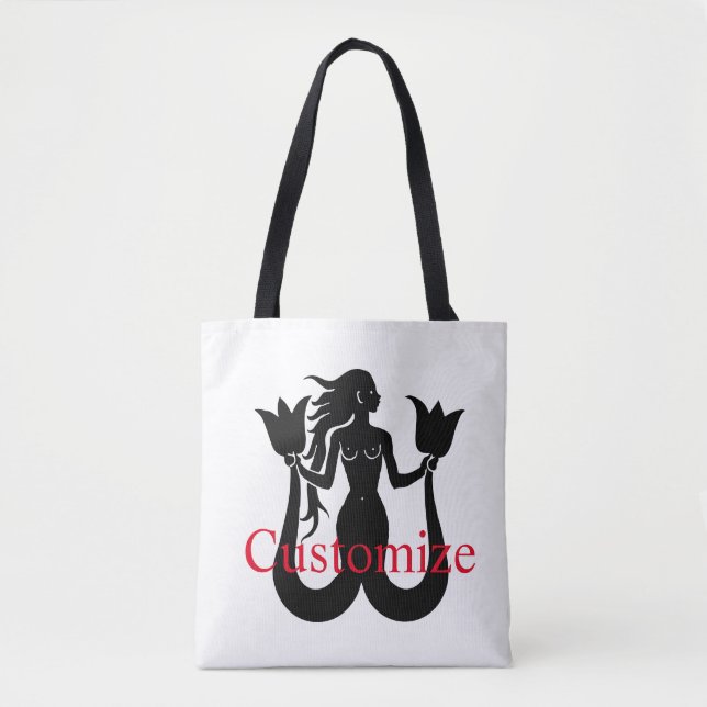 Two-Tail Mermaid Silhouette Thunder_Cove Tote Bag (Front)