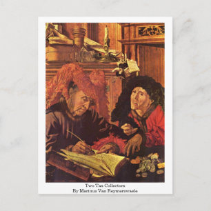 Two Tax Collectors By Marinus Van Reymerswaele Postcard