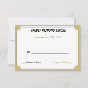 TWO TEDDY BEARS 50 YEARS TOGETHER RSVP CARD