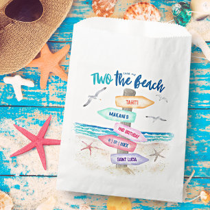 Two The Beach Kids 2nd Birthday Party Favour Bags