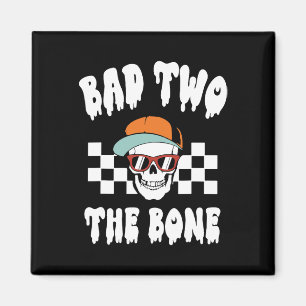 Two The Bone Funny 2nd Birthday Halloween Skeleton Magnet