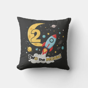 Two the Moon 2nd Birthday Cushion