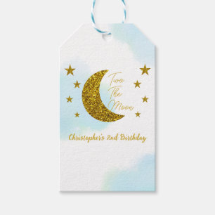 Two The Moon 2nd Birthday Gift Tags