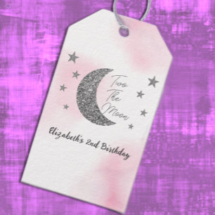 Two The Moon 2nd Birthday Gift Tags