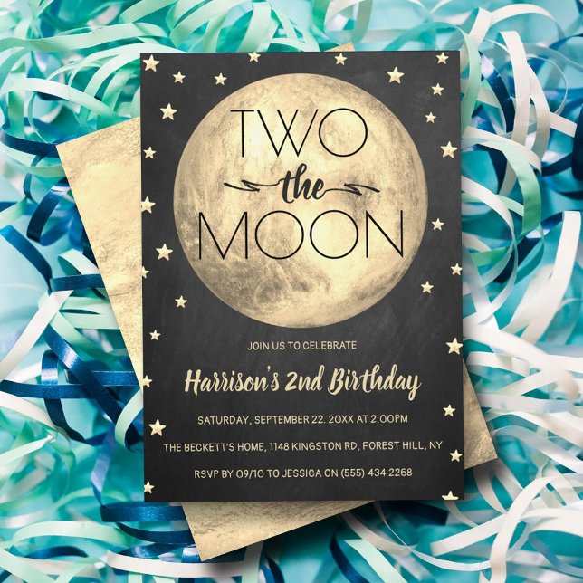 Two The Moon 2nd Birthday Invitation (Creator Uploaded)