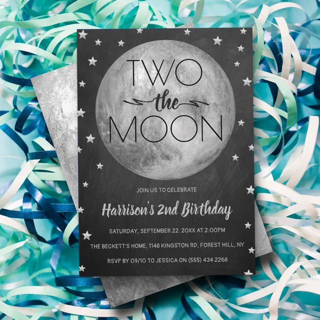 Two The Moon 2nd Birthday Invitation (Creator Uploaded)