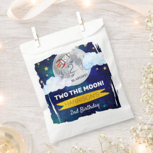 Two The Moon 2nd Birthday Party Favour Bags