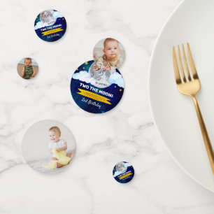 Two The Moon 2nd Birthday Party Photo Confetti