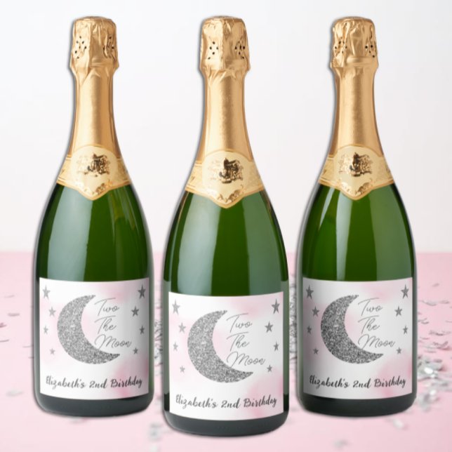 Two The Moon 2nd Birthday Sparkling Wine Label (Creator Uploaded)