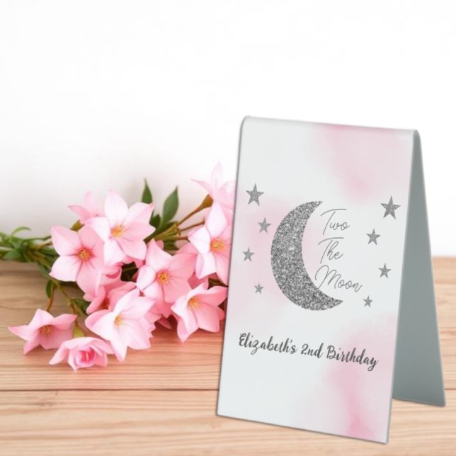Two The Moon 2nd Birthday Table Tent Sign (Creator Uploaded)