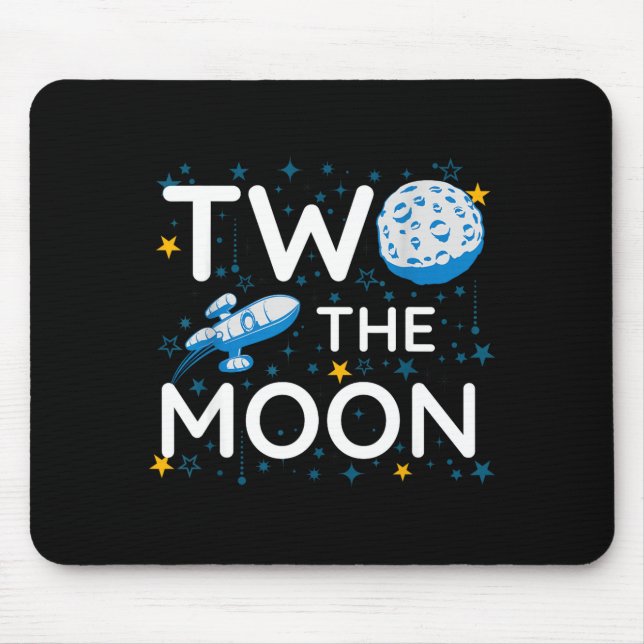 Two The Moon 2nd Planets Lover Birthday Space Rock Mouse Mat (Front)