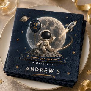 Two The Moon Birthday Napkin