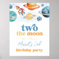 Two the Moon Party Welcome Sign