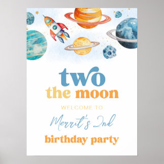 Two the Moon Party Welcome Sign