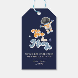 Two the Moon Space Birthday Favours Gift Tags