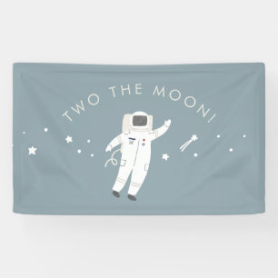 Two The Moon Space Party 2nd Birthday Invite Banner