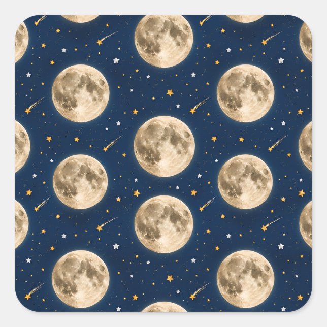 Two The Moon Sticker Space Birthday Party (Front)