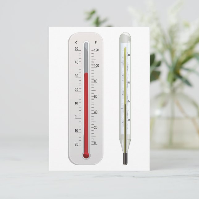 Two Thermometers Invitations (Standing Front)