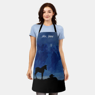 Two Thoroughbred Racehorse Foals Apron