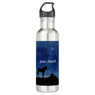Two Thoroughbred Racehorse Foals Water Bottle