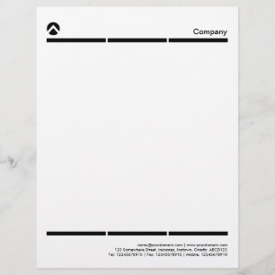 Two Three Section Lines Custom Letterhead