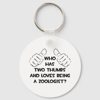 Two Thumbs and Loves Being a Zoologist Key Ring