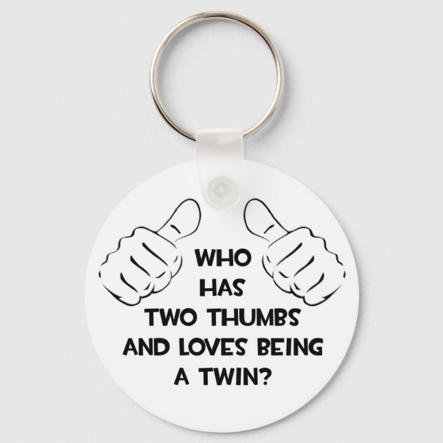 Two Thumbs .. Twin Key Ring (Front)