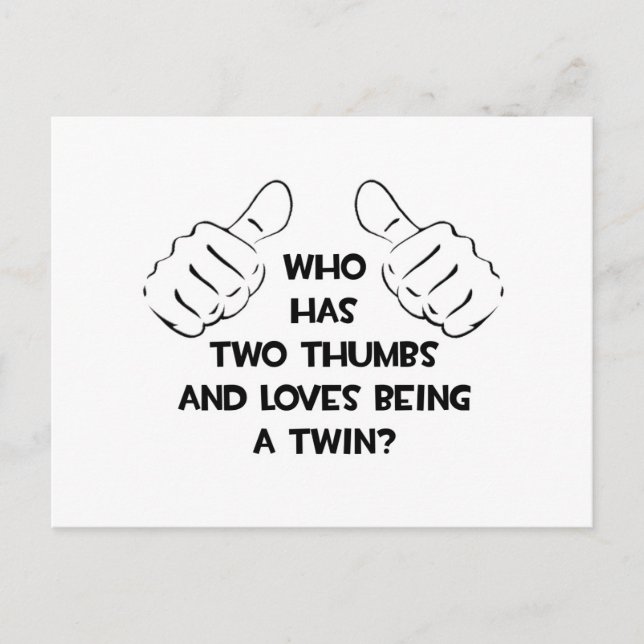 Two Thumbs .. Twin Postcard (Front)