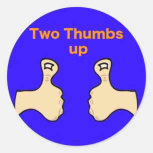 Two Thumbs up Classic Round Sticker