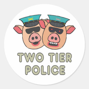 Two Tier Policing Classic Round Sticker