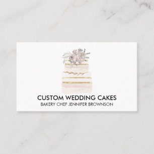 Two tier wedding Cake Bakery Pastry Business Card