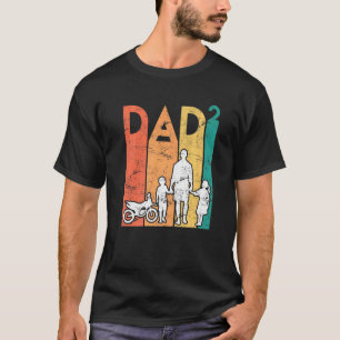 Two Times Dad Motorcycle Father Dad 2 Kids Father T-Shirt