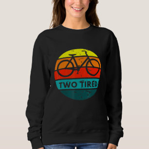 Two Tired Vintage Sun Bicycle Cycling Sweatshirt