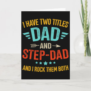 Two Titles Step Bonus Dad Fathers Day Birthday Chr Card