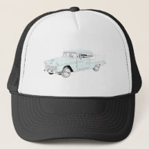 Two Tone 1955 Chevy Bel Air Pencil Style Drawing