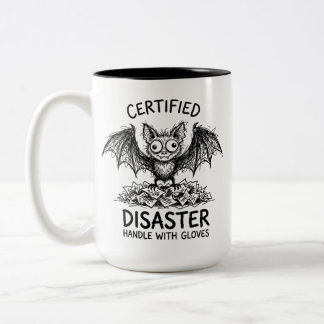 Two-Tone Bat Mug for Coffee Drinkers