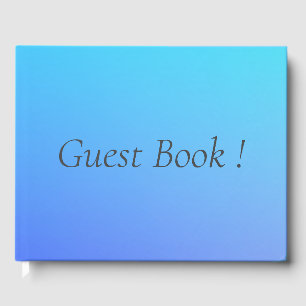 Two Tone Blue Colour Combination Guest Book