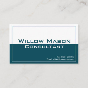 Two Tone Blue White, Professional Business Card
