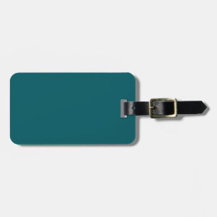 Two-Tone Brown & Aqua Teal Luggage Tag