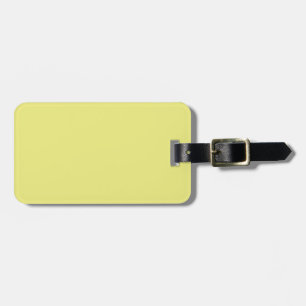 Two-Tone Brown & Pastel Yellow Luggage Tag